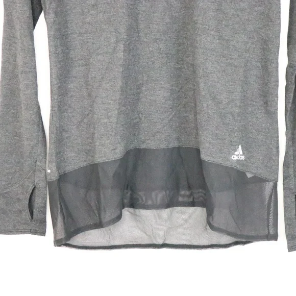ADIDAS Charcoal Long Sleeve Coverup Climate Technology Gray - Size XS - Picture 5 of 6